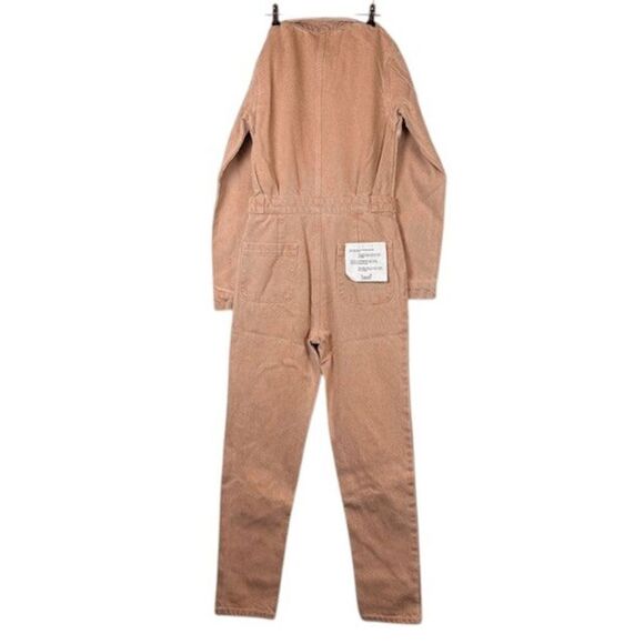 NEW! Triarchy Jumpsuit in Clay One Piece Denim Jumper Lined to Cuff Oversized XS - Picture 4 of 16
